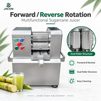 JICEN Commerciële RVS Suikerrietpers Motor 1.1kW Vermogen 350kg/u Opbrengst Fruitverwerkingsinstallatie Eenvoudig WK-GZ1 220V