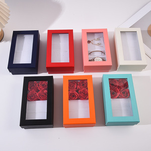 Coffret <span class=keywords><strong>Cadeau</strong></span> Rigide en Carton <span class=keywords><strong>pour</strong></span> Montre, Bracelet et Collier avec Fenêtre Transparente – Idéal <span class=keywords><strong>pour</strong></span> <span class=keywords><strong>Anniversaire</strong></span>, Portable - Product Image 1