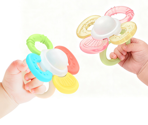 Jouet sensoriel Montessori pour soulager les gencives, multifonctionnel, facile à nettoyer, <span class=keywords><strong>hochet</strong></span> <span class=keywords><strong>rotatif</strong></span> pour bébé, pour l'apprentissage précoce et les jeux en déplacement - Product Image 2