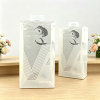 Boîte en plastique transparente personnalisée avec fermeture automatique, en PVC, PET, PP, pour emballage de cosmétiques et accessoires capillaires