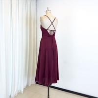 TEENYEE Robe de Demoiselle d'Honneur en Satin Noir Orange Brûlé Vente en Gros Robes de Demoiselle d'Honneur de Haute Qualité Mariage Élégant