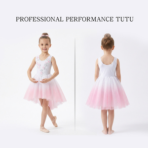 Traje de Ballet Romántico sin Mangas con Efecto Ombre, Disfraz de Hada Floral para el Vals de las Flores, Falda de Malla, Vestido de Danza Contemporánea Lírica - Product Image 3