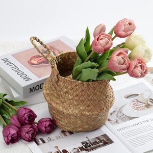 Tulipes artificielles effet naturel pour la décoration intérieure, haute simulation, 5 pièces/lot, pour la remise des diplômes, la fête des mères, Pâques, Noël, en PE - Product Image 3