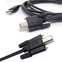 Cable de Impresión USB 2.0 con Tornillo y Puerto Cuadrado para Impresora, Conductor de Cobre