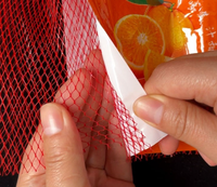 25cm 30cm Largeur 2kg-4kg Sac de fruits en maille avec poignée étiquetée Emballage en plastique orange Sac de filet de fruits