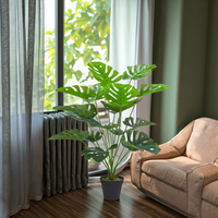 Plante artificielle Monstera Deliciosa, palmier tropical pour plantes succulentes, écologique, résistante aux UV, pour la maison, le jardin, le bureau, le magasin
