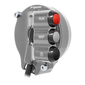 Cache de commande d'accélérateur avec interrupteur de guidon intégré pour Aprilia TUONO 660 (Titane) - Product Image 2