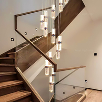 Lustre moderne en cristal de simplicité pour salon escalier décoratif créativité villa duplex suspension
