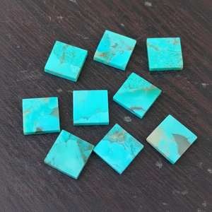 Arizona พลอยเทอร์ควอยซ์ Cabochon พลอยหลวมด้านหลังเรียบสำหรับการทำเครื่องประดับ - Product Image 1