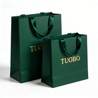 Sacs en papier personnalisés pour boutiques avec rubans et poignées pour petites décorations et sacs cadeaux