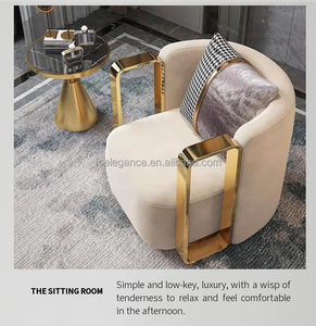 Trend ing Modern White French Drehbare Akzents tühle mit Rahmen für Schlafzimmer-oder Outdoor-Hotel anwendungen - Product Image 5