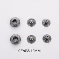 Boutons-pression métalliques 4 pièces, finition laiton bronze antique, vente directe usine