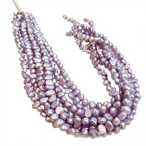 Cadena suelta de moda, una fila de perlas de agua dulce, perlas naturales sueltas de 16 pulgadas, venta al por mayor, fabricación de joyas, cuentas para collar - Product Image 2