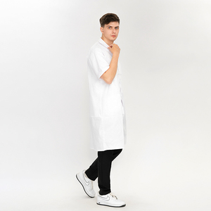 All'ingrosso Custom Uomini Manica corta Medico Medico Bianco Camici da Laboratorio Uniformi medici Unisex - Product Image 4