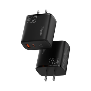 Chargeur USB Type C LED <span class=keywords><strong>Singstar</strong></span> 25W à charge rapide PD pour 17 Pro Max - Compatible écologique avec les écouteurs - Product Image 2