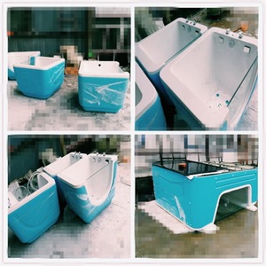 Baignoire autoportante en verre à led, trois pièces, bleu, <span class=keywords><strong>jacuzzi</strong></span> pour bébé, <span class=keywords><strong>Spa</strong></span> - Product Image 3