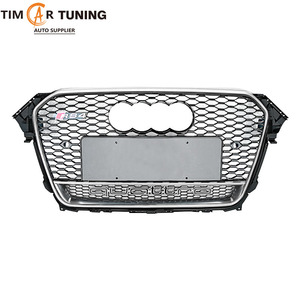 Parrilla Estilo RS4 B8.5 Compatible con <span class=keywords><strong>A4</strong></span>/S4 B8.5 (2013-2016) Sedán OEM Negro Brillante/Cromado Parrilla Delantera Compatible con <span class=keywords><strong>A4</strong></span> S4 B8.5 Facelift - Product Image 3