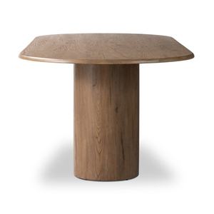 Table à manger de luxe contemporaine en bois massif ovale, grande table de salle à manger pour 10 personnes - Product Image 4