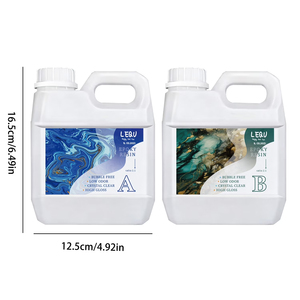 LEQU 35.2oz <b>Clear</b> Epoxy Resin AB Adhesive Crystal <b>Clear</b> for DIY Crafts Casting Coating - Product Image 6