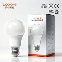 Ampoule LED A19 WOOJONG OEM ODM, culot E26, 110V, 90lm/W, marque privée, fabricant de lampes LED personnalisables pour le marché américain, Bombillo