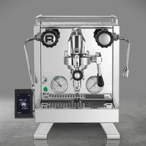 Cafetera Eléctrica de Doble Caldera para <span class=keywords><strong>Espresso</strong></span> <span class=keywords><strong>Rocket</strong></span> <span class=keywords><strong>Espresso</strong></span> R58 de Acero Inoxidable con Soporte en Francés/Español, 12 Bares de Presión, 1.5L - Product Image 4