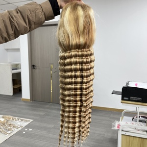 Perruque en <span class=keywords><strong>cheveux</strong></span> humains avec dentelle frontale complète 13x6, vague profonde, densité 200%, couleur 30/613, produits en gros personnalisés, vente de <span class=keywords><strong>cheveux</strong></span> vietnamiens - Product Image 4