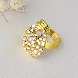 Juego de Joyas de Circonia Etíope para Novia, Chapado en Oro, Aretes/Anillos/Collar para Bodas y Fiestas - Product Image 6