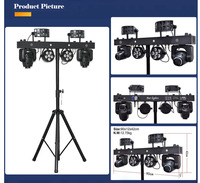 Sistema de Iluminación Portátil LED para DJ con Luces Móviles, Clasificación IP33, para Fiestas y Discotecas