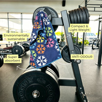 Serviette de sport en microfibre de haute qualité pour la remise en forme, séchage rapide, absorbante, technique de production tissée pour la gym, vente en gros