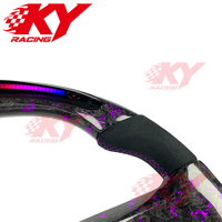 Accessoires intérieurs pour Ford Mustang 2004 2006 2008 2010 2012 2014 2016 Volant en fibre de carbone forgée avec écran LED amélioré