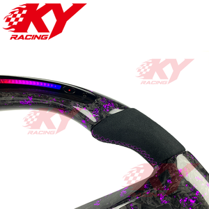 Accessoires intérieurs pour Ford Mustang 2004 2006 2008 2010 2012 2014 2016 Volant en fibre de carbone forgée avec écran LED amélioré - Product Image 2
