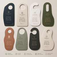 Plaque de porte en carton mat avec logo personnalisé, plaque de porte durable de forme spéciale pour hôtel et bureau