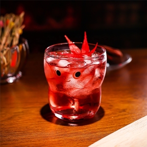 Vasos de Cóctel con Cara Sonriente de 300 ml, Vaso de Vidrio Transparente con Agarre, Lindo Vaso de Vidrio <span class=keywords><strong>Nico</strong></span> - Product Image 5