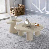 Tables basses rondes en bois noir de style nordique, modernes et luxueuses, pour le salon