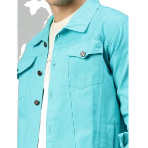 Chaqueta Vaquera de Diseño Personalizado para Hombre, Estilo Casual, Lavada, con Cuello Camisero, Corte Ajustado, Temporada de Invierno, Talla Grande, Algodón Ecológico - Product Image 3