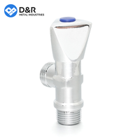 Robinet d'arrêt à ouverture lente en alliage de zinc D&R de haute qualité, 1/2'', finition chromée, pour salle de bain et évier de cuisine