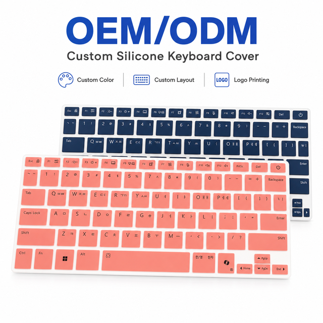 OEM ODM Custom Silicone Keyboard Cover With Printed Layout Dustproof Protection for Laptop and Computer Keyboards