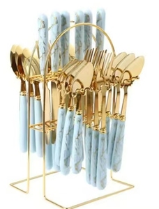 Juego de Cubiertos de Acero Inoxidable Sostenible de 24 Piezas, Estilo Lujoso, con Cuchillo, Tenedor, Cuchara y Cucharilla - Regalo Empresarial - Product Image 6