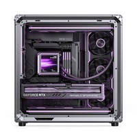 NUEVO JONSBO X400 PRO GRAY, Caja ATX, Marco de Aleación de Aluminio, Chasis de Vista Panorámica, Caja de PC para Juegos