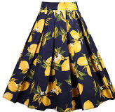 Damenbekleidung Minirock Vintage Rockabilly 50er Jahre Freizeit Party Kurzer Swing-Rock mit Blumendruck für junge Mädchen XS-3XL - Product Image 4