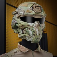 Casque tactique HL-98, casque de communication intégré, casque de fête avec masque intégral en éventail