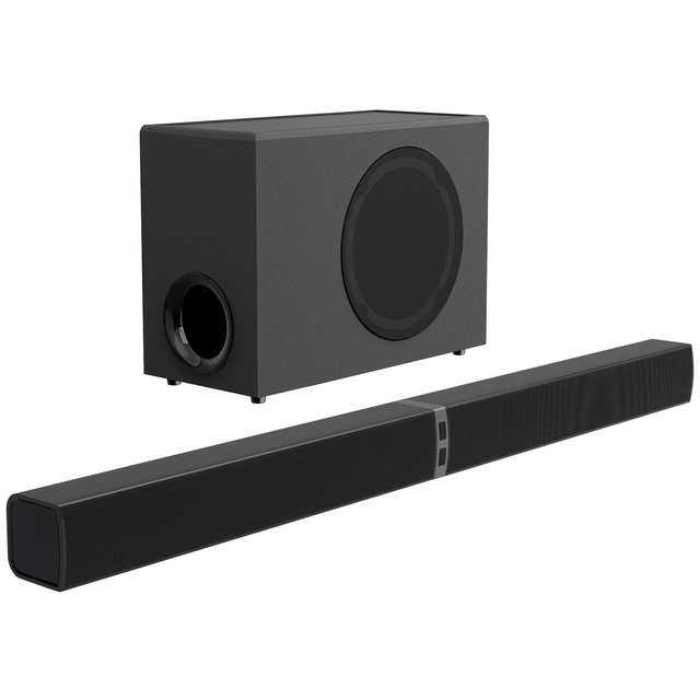 2.1 CH Sound Bar BT 5.3 ARC/OPT/AUX Connect with 3 Equalizer Modes 2 in 1 Detachable Soundbar for TV/PC/Gaming/Projectors