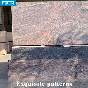 Prix usine allée en pierre naturelle granit violet pile Bond surface flammée bord fendu pavé pavé pavé avec maille - Product Image 2