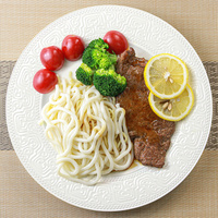 Platos Base de Porcelana Fina con Relieve, Platos de Presentación Blancos para Bodas, Plato Redondo Plano para Cena