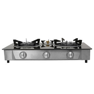 Cuisinière à gaz à 3 brûleurs en verre trempé de haute qualité, adaptée à un usage domestique et commercial, idéale pour la cuisson des soupes et la préparation du café - Product Image 3