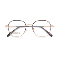 Monture de lunettes M6150 légère et durable, style vintage, branches en titane bicolores, transition dégradée violet-rose