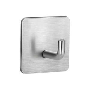 Stainless Steel <b>Hook</b> Single Wall <b>Adhesive</b> Bathroom Kitchen 5kg Load Capacity - Product Image 1