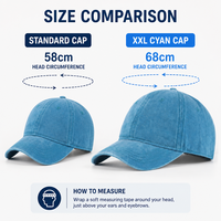 XXL Grote Baseballpet met Diepe Krans 68cm Oversized Dad Hat 100% Katoen 6 Panelen Aangepaste Logo Sportpet Unisex Alle Seizoenen