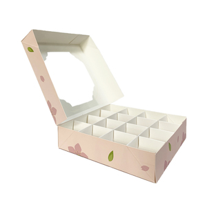 Caja <span class=keywords><strong>de</strong></span> papel <span class=keywords><strong>de</strong></span> diseño Sakura, bonito, Rosa, con 16 compartimentos y ventana, venta al por mayor - Product Image 3
