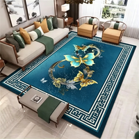 Tapis en velours cristal au design moderne, antidérapant, imprimé numériquement, pour salon, grande surface, style chinois